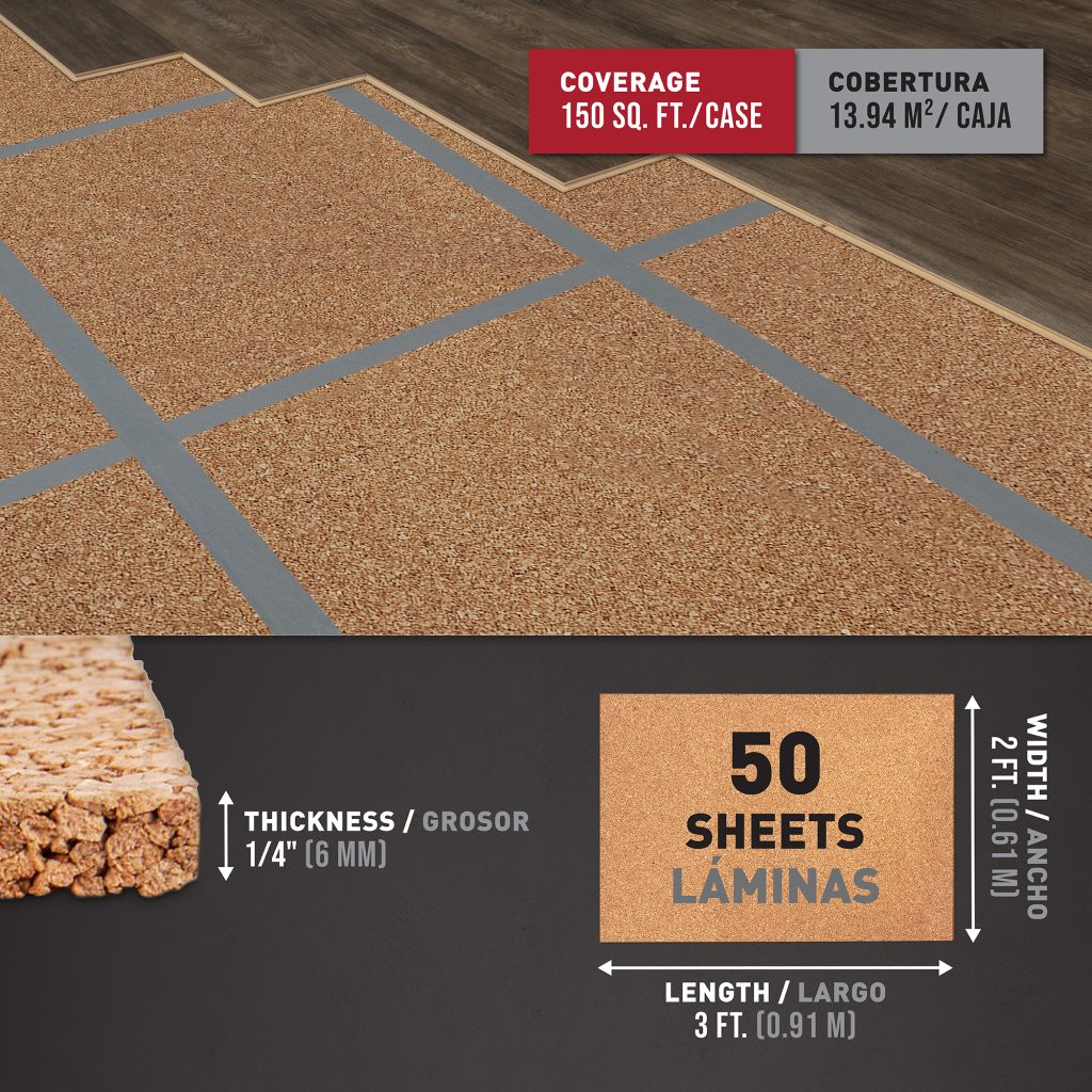 Natural Cork Sheet (300 sq. ft.) 2 ft. x 3 ft. sheets (50 pack