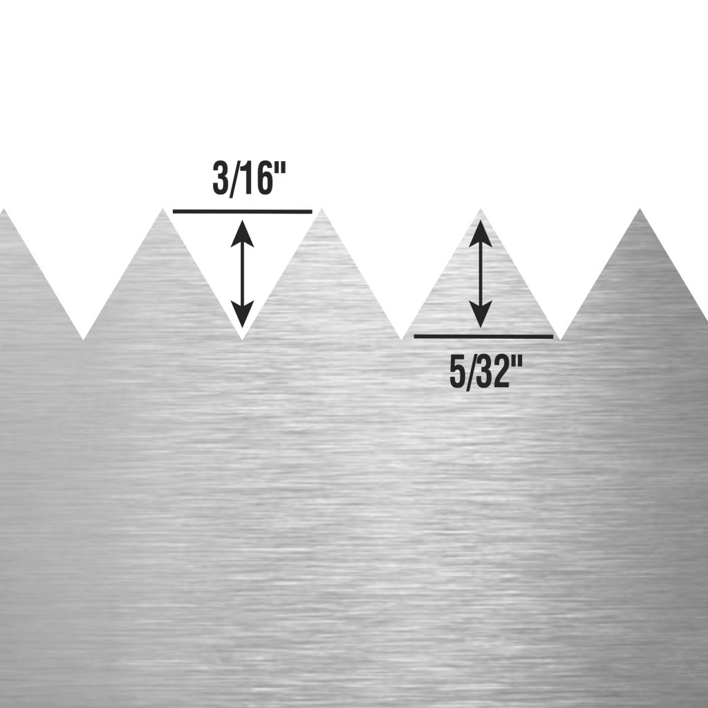 Cove Base Adhesive Spreader V-Notch 3/16" x 5/32