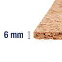 1/4" (6 mm) Natural Cork Sheets 30 sq ft / 5 - 2' x 3' sheets/Pk