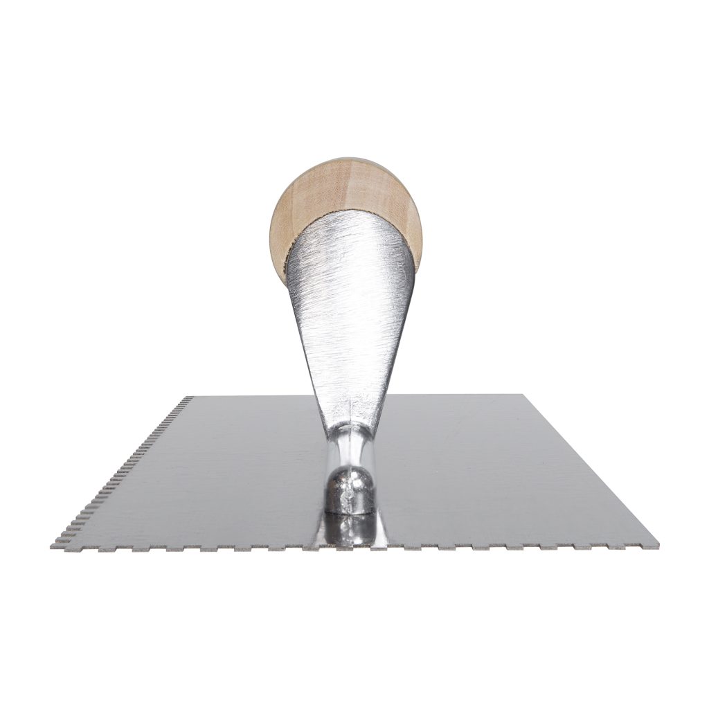 Wood Handle Trowel SQ-Notch  1/16" x 1/16" x 1/16"