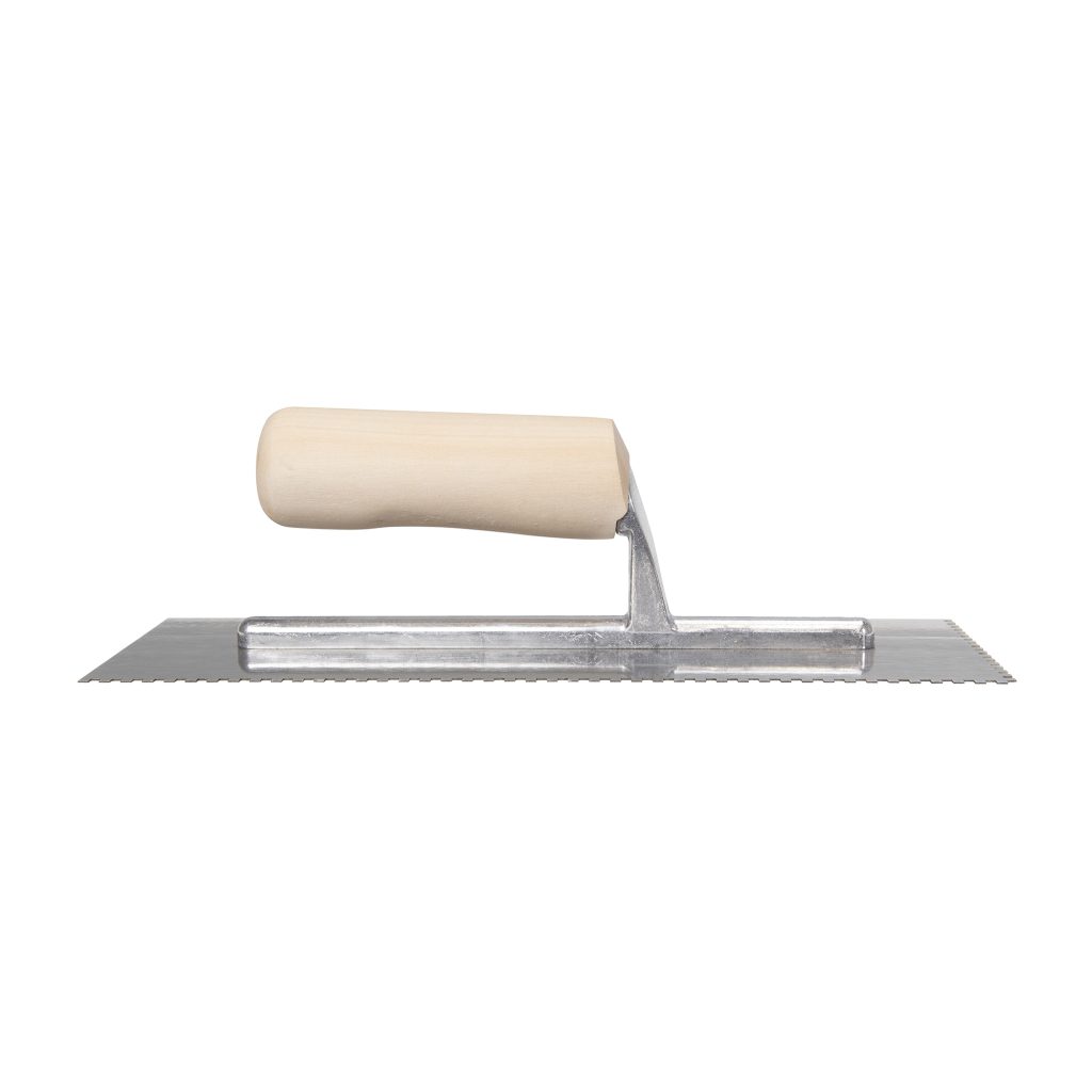 Wood Handle Trowel SQ-Notch  1/16" x 1/16" x 1/16"
