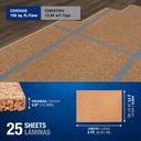 1/2" (12 mm) Natural Cork Sheets 150 sq ft / 25 - 2'x3' sheets/Cs