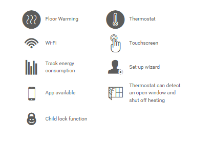 Touchscreen programmable Wi-Fi digital floor thermostat
