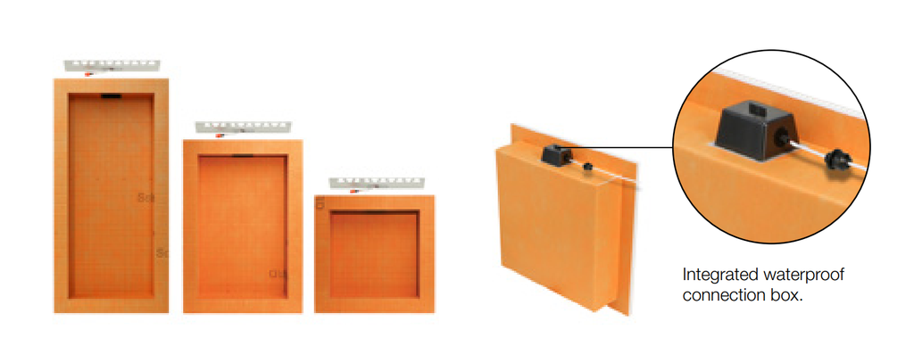 Niche with LIPROTEC LED lighting – vertical installation