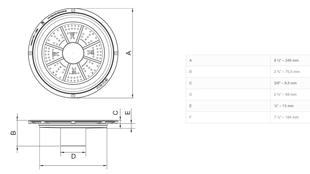 SQUARE DRAIN CONNECTOR 