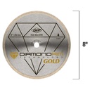 8" Continuous Rim Diamond Blade- Gold Series