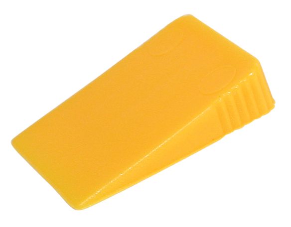 1-1/8" x 1"x1/4" Large Yellow Wedge with Finger Grip- 75 pc jar