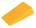 1-1/8" x 1"x1/4" Large Yellow Wedge with Finger Grip- 75 pc jar