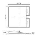 HD pre sloped Shower Tray Two Slopes