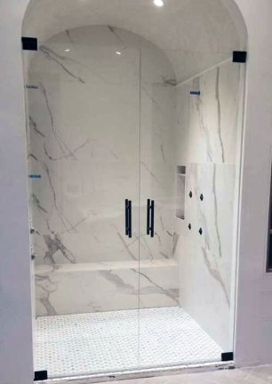 HMI  heavy  glass swing door