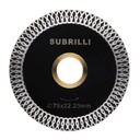 subrilli 3 Inch Diamond Saw Blade Turbo Segment Carving Cutting Disc for Stone Granite Tiles