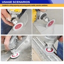 LOZLIN 3PCS 50mm Diamond Vacuum Brazed Engraving Saw Caving Blade Removable 5/8-11 Flange Mini Grinding Disc Concrete Ceramic Tile Metal Saw Blades (Red)