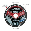 LOZLIN Diamond Blades 3PCS 4.5" Diamond Blade for Tile Cutting - No Chipping Ultra-Thin Dry Cut Blade 
