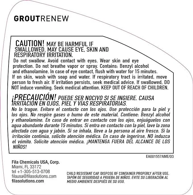 Fila Grout Renew Grout & Tile Deep Cleaner Spray