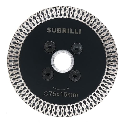 SUBRILLI 3 Inch Diamond Saw Blade Turbo Segment Carving Cutting Disc with Removable 5/8-11 Thread for Stone Granite Tiles