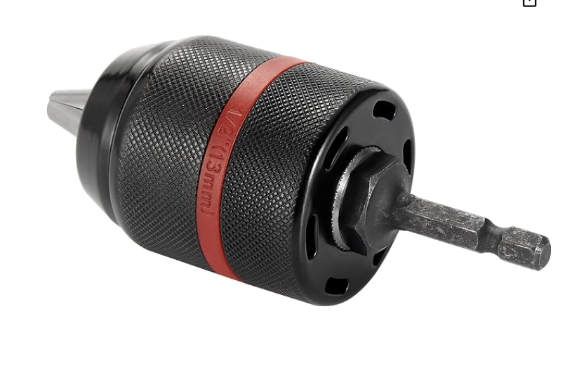 Keyless Drill Chuck for 2-13mm, Keyless Oneway Hand Drill Chuck 1/2-20UNF Thread Spindle, Self-Tighten for Multiple Purposes Quick Connect Tool