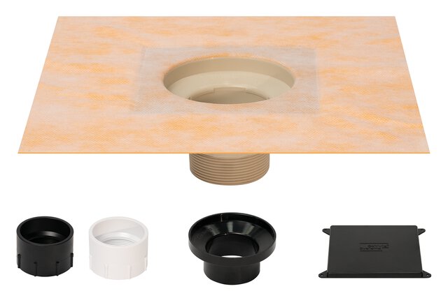 KERDI DRAIN-FLOOR DRAIN W/BONDED KERDI COLLAR POLYPROPYLENE