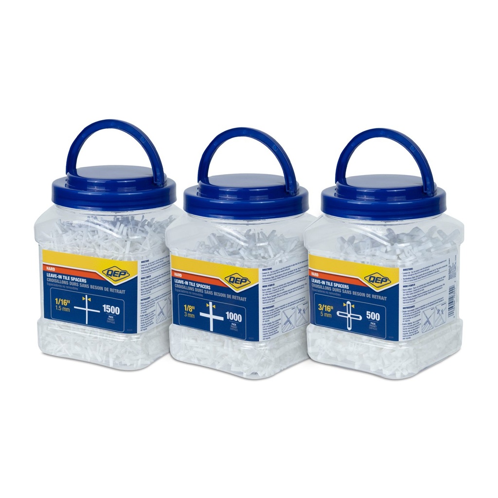 3/16" Tile Spacers, Jar - 500 Qty