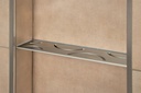 Rectangular shelf for prefabricated KERDI-BOARD-SN/-SNLT niches