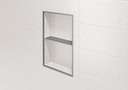 Rectangular shelf for prefabricated KERDI-BOARD-SN/-SNLT niches
