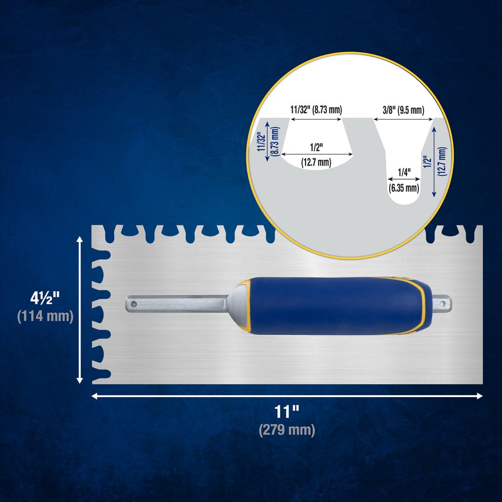 Comfort Grip Euro Notch Trowel