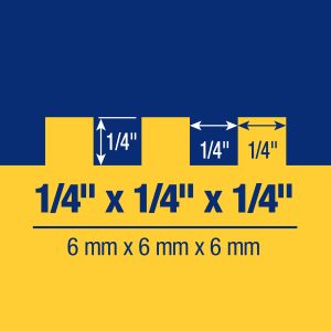 6 x 2 Comfort Grip Margin Trowel Square Notch 1/4 x 1/4 x 1/4