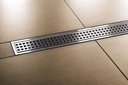kerdi-Line-Grate Assembly- Brushed Stainless Steel- SQUARE