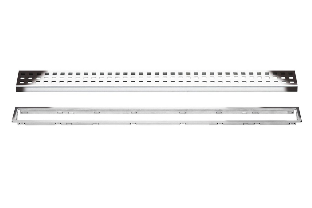 KERDI-GRATE ASSEMBLY - CHROME-SQUARE