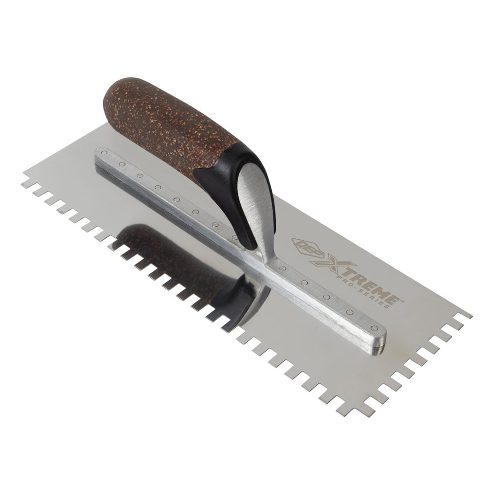 Xtreme Cork Handle Trowel Square Notch  12" 