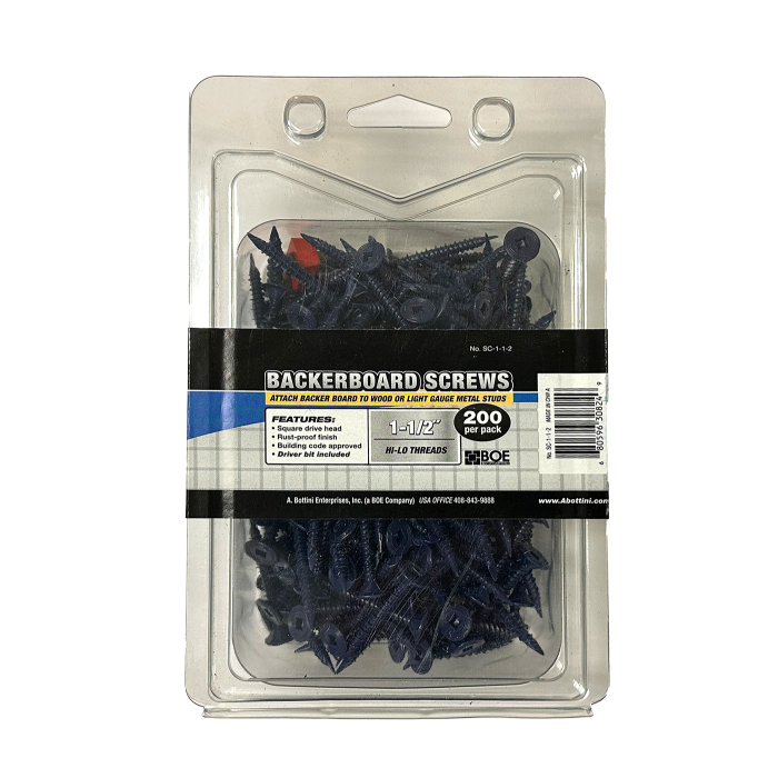 1-1/2" Square Head Backer Board Screws - 200 - 800  per Pack