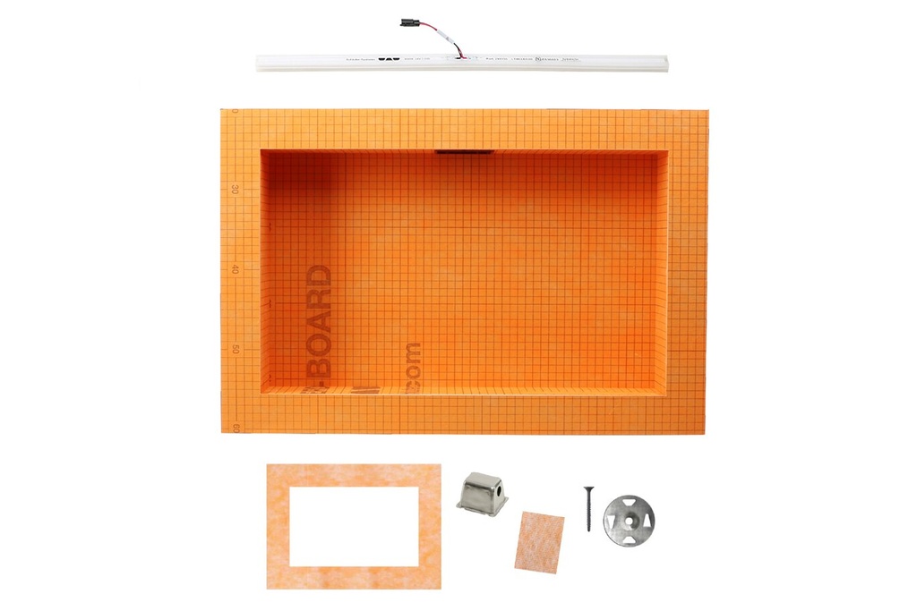 SCHLUTER-Niche with LIPROTEC LED lighting – horizontal installation