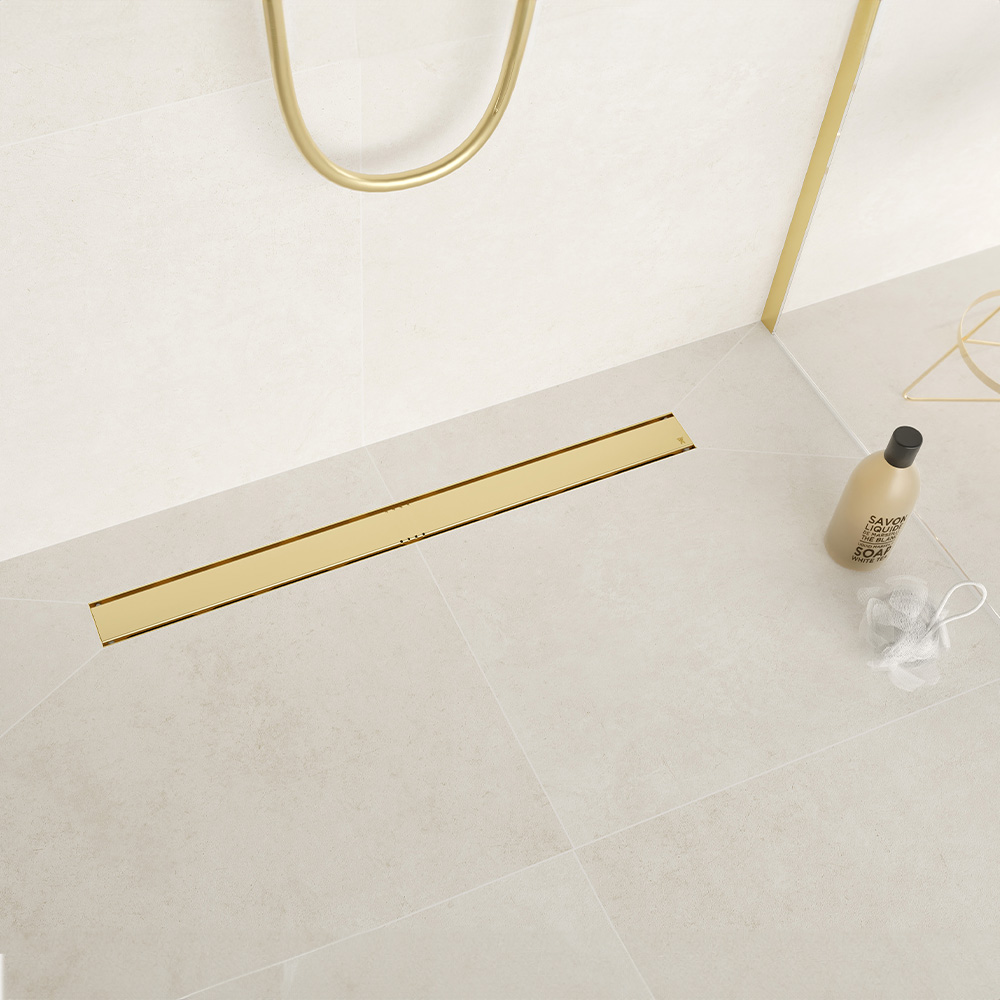 Gold-LINEAR DRAIN & STRAINER