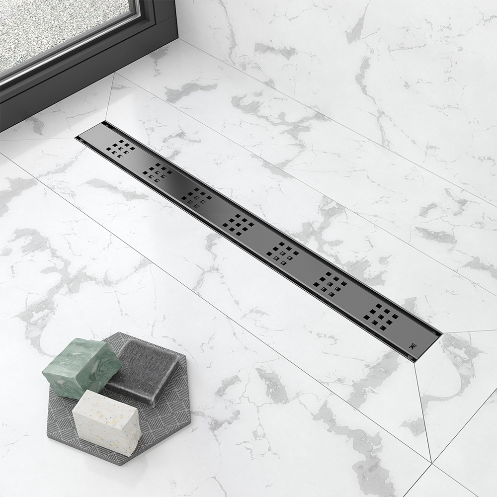 GURU 28" LINEAR-DRAIN & STRAINER PLUS NERO 