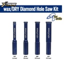 Xtreme Diamond Hole Saw Kit, 4 Pack (1/4", 5/16", 3/8, 1/2" sizes) 