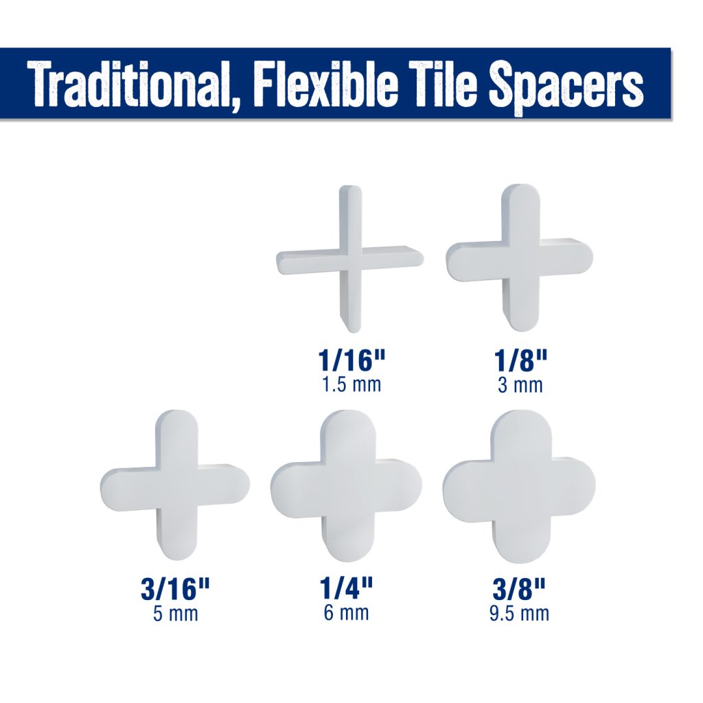 1/16" Tile Spacers, Bag - 300 Qty