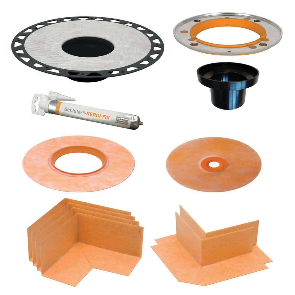 Schluter Kerdi Drain Flange Kit With Adaptor ABS 5 1/4