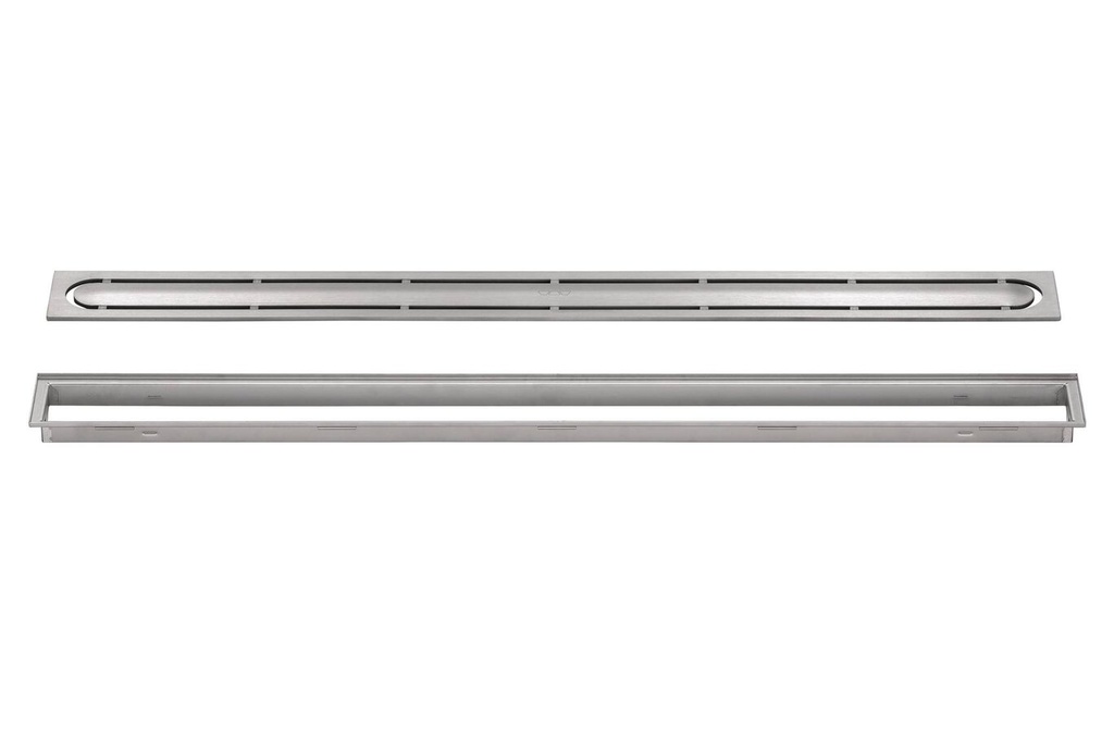 SCHLUTER-Kerdi-Line-style linear grate pure brush stainless