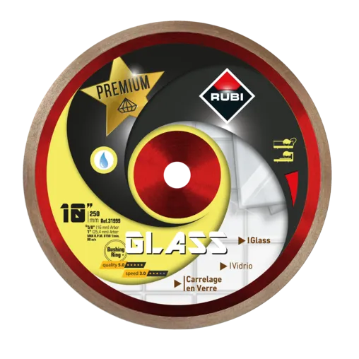 BLADE GLASS 10" PREMIUM (1"&5/8" ARBOR) (Continuous)   (WET)