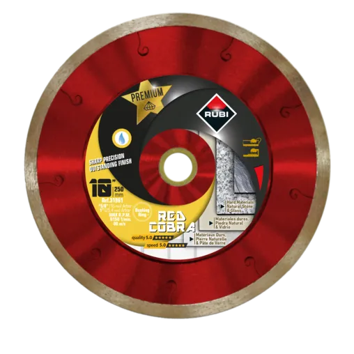 BLADE RED COBRA 10" (1"&5/8" ARBOR) (Continuous)   (WET)