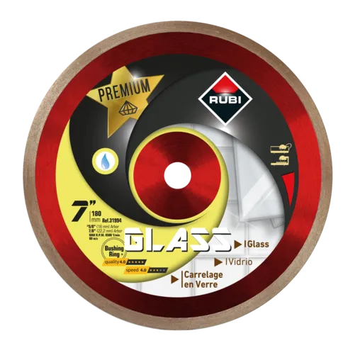 BLADE GLASS 7" PREMIUM (7/8"&5/8" ARBOR) (Continuous)  (WET)