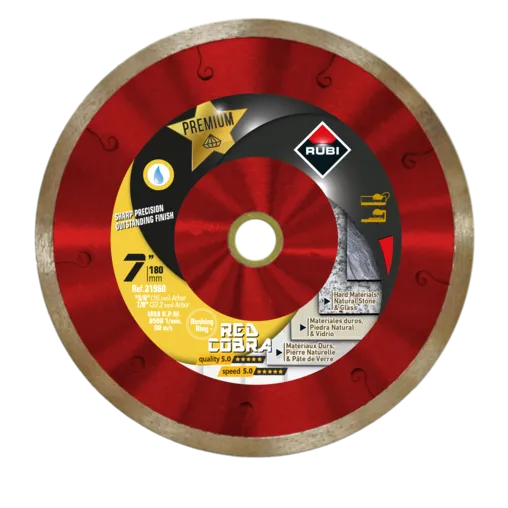 BLADE RED COBRA 7" (7/8"&5/8" ARBOR) (Continuous)   (WET)