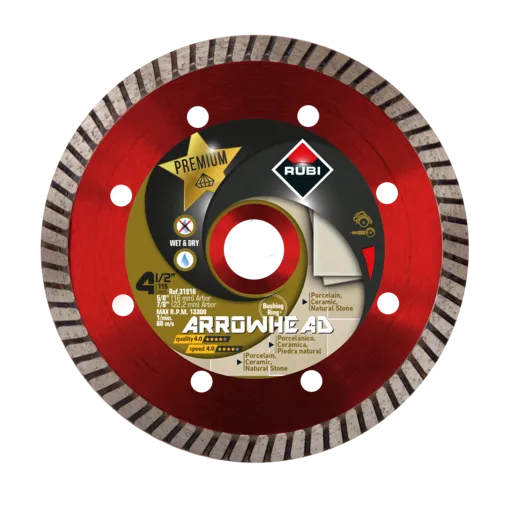 Saw BLADE ARROWHEAD DRY/WET 4 1/2" (Turbo)