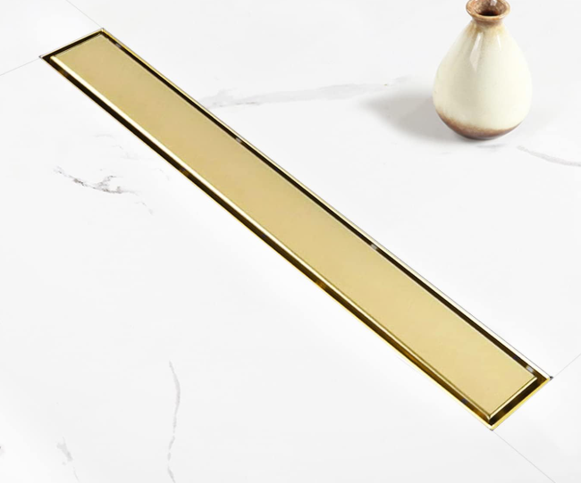 GURU 36" LINEAR-DRAIN & STRAINER PLUS GOLD 