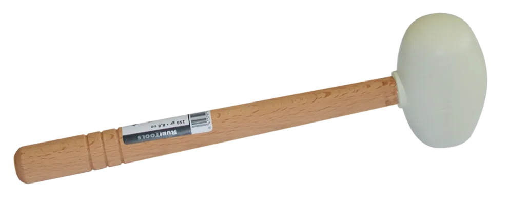 WHITE RUBBER MALLET flat/rounded 18oz
