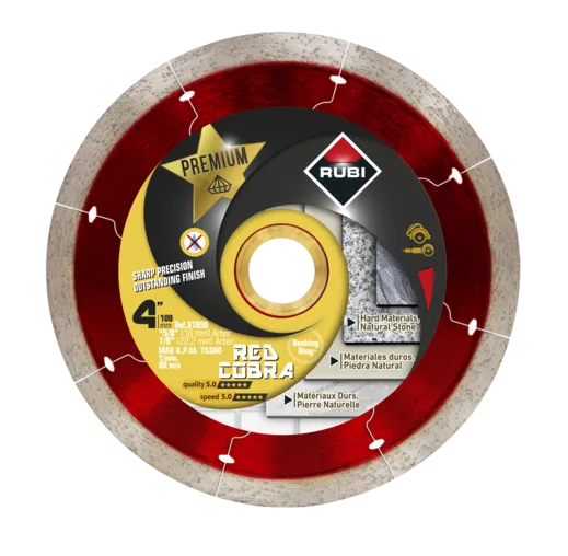BLADE RED COBRA DRY/WET 4" (Continuous)