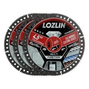 LOZLIN Diamond Blades 3PCS 4.5" Diamond Blade for Tile Cutting - No Chipping Ultra-Thin Dry Cut Blade 