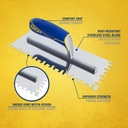 Comfort Grip Euro Notch Trowel