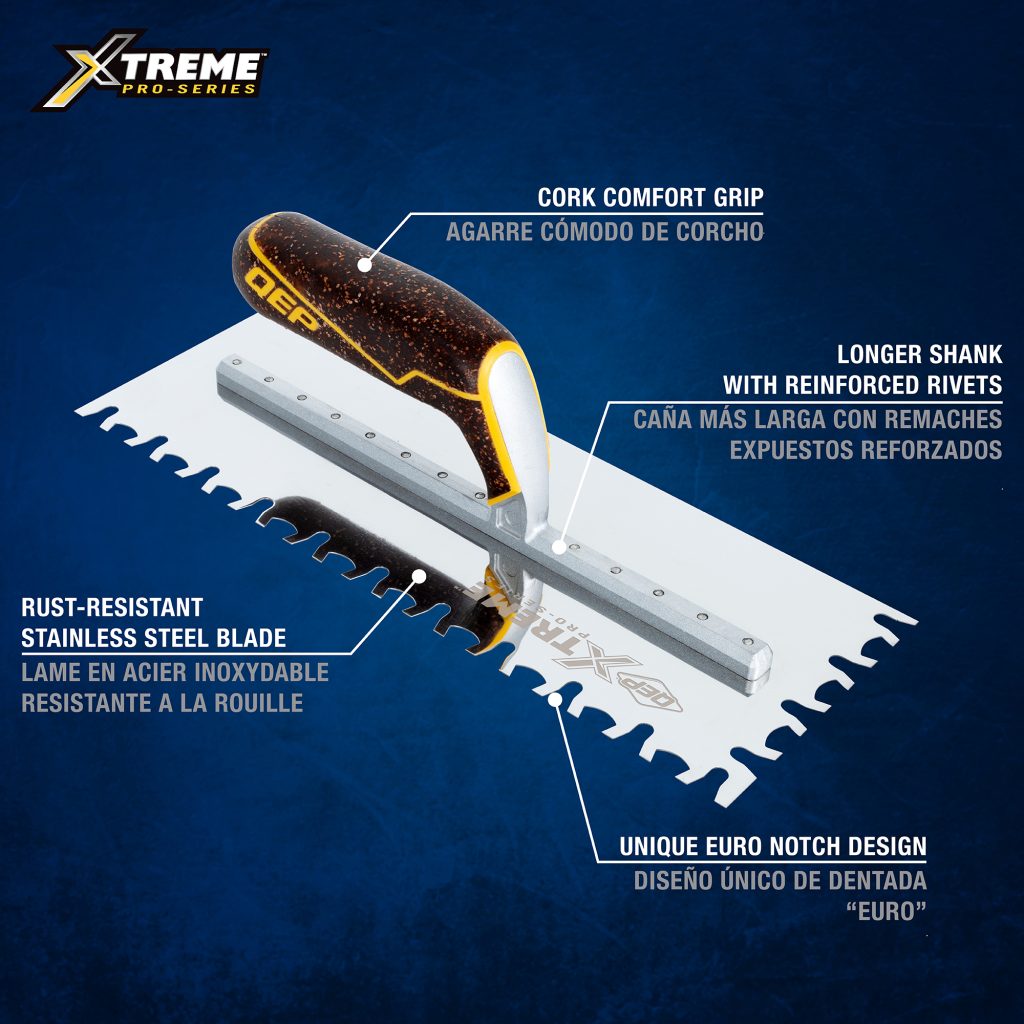 Xtreme Cork Handle Trowel Euro Notch