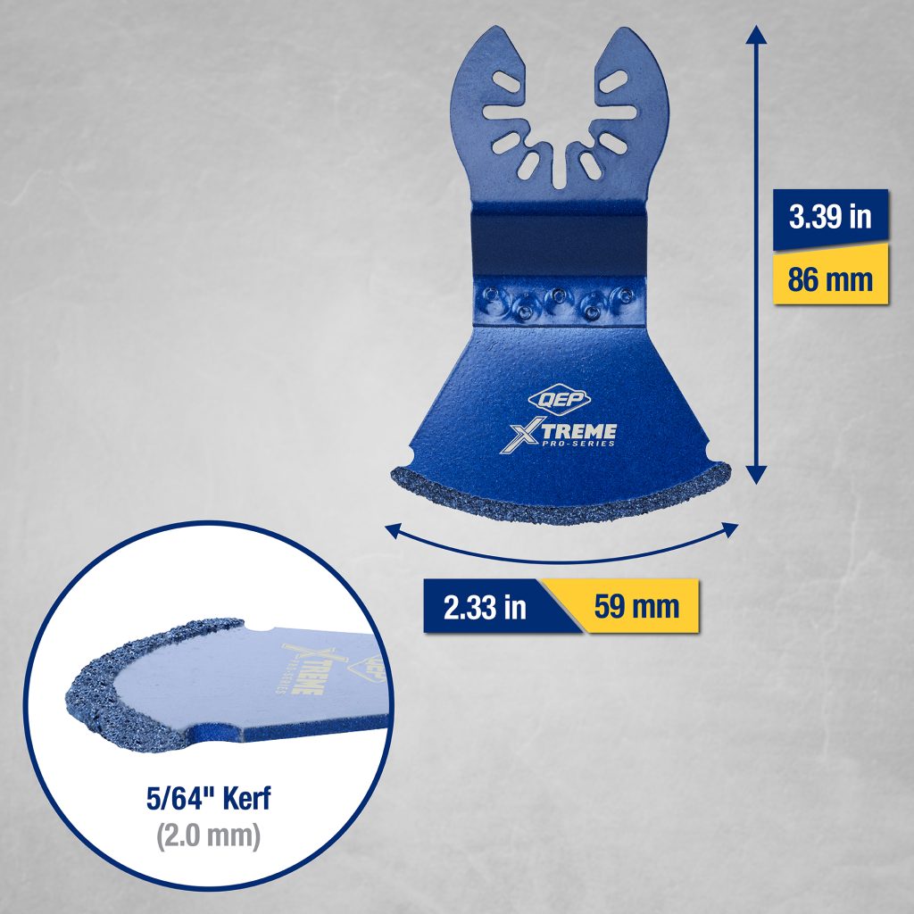 Xtreme Premium Diamond Grit Grout Removal Curved Blade
