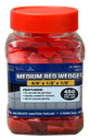 5/8" x 1/2" x 1/8" Medium Red Wedge with Finger Grip - 450 pc jar
